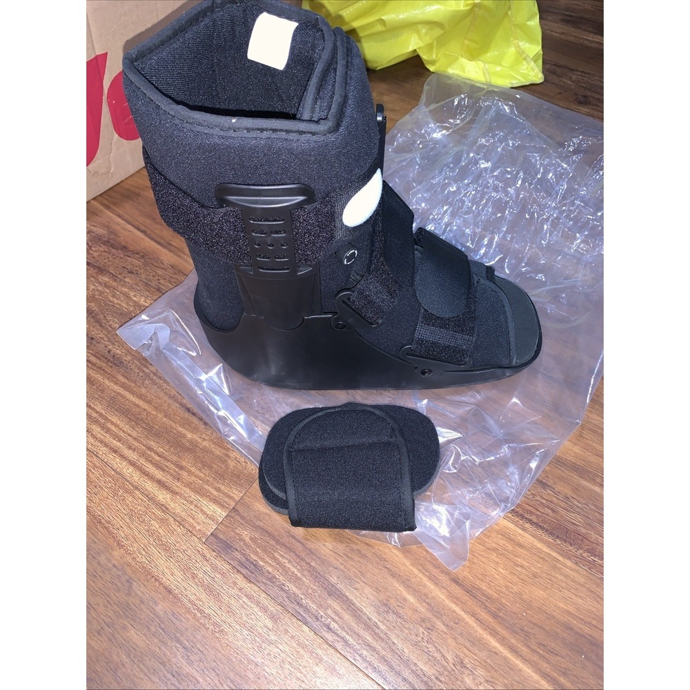 Orthosis Air Cam Foot Ankle Walking Boot Brace, Size large ,  right side , Black